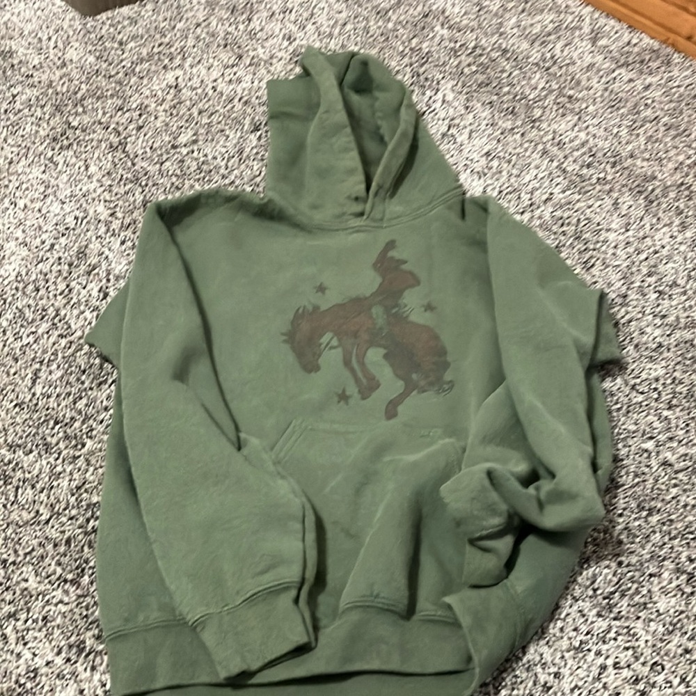 Green hoodie